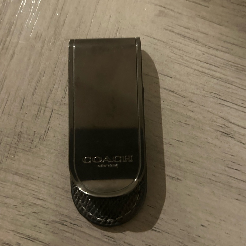 Coach Metallic Silver Money Clip